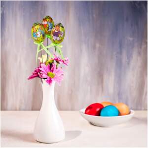 Afbeelding van Paasdecoratie - eierset - steekbaar - 21 cm - 6 stuks / verpakking 1 Stuks [CMK-7475] - 01 CMK 7475 web