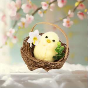 Afbeelding van Paasdecoratie - kuiken in nest - 7,5 x 7,5 cm 1 Stuks [CMK-7862] - 01 CMK 7862 web