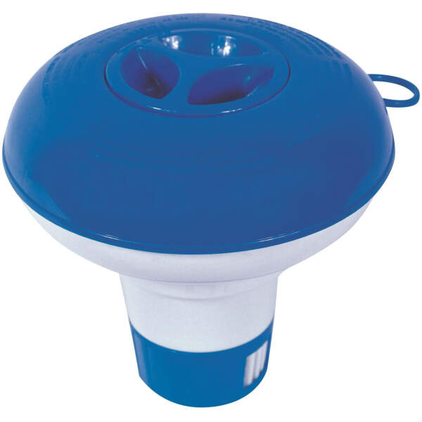 Afbeelding van Chloordispenser voor Zwembad – Ø12,5 cm – Geschikt voor 2,5 cm Tabletten – UV-bestendig – Drijvend