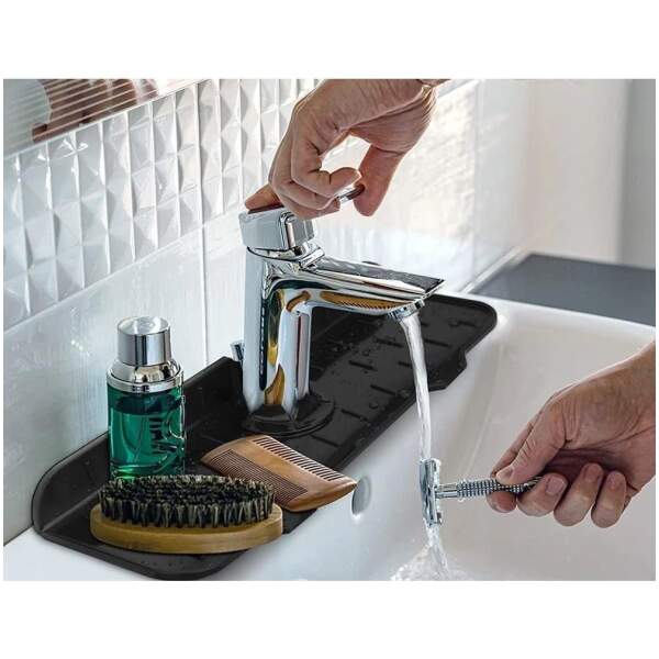 Afbeelding van Keukenaccessoire en sponshouder - 38 x 14 cm - grijs 1 Stuks [DA00276] - 01 DA00276 web