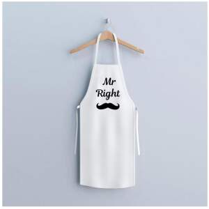 Afbeelding van Keukenschort - "Mr. Right" - 80 x 70 cm - 200 g/m² 1 Stuks [DA00282A] - 01 DA00282A web