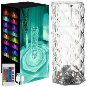 Afbeelding van RGB LED-lamp met rozeneffect - op batterijen - acryl - USB 1 Stuks [DA01021] - 01 DA01021 web
