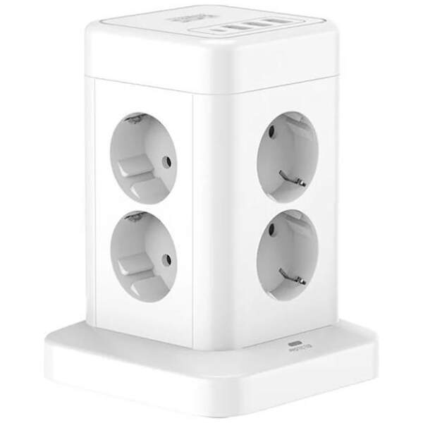 Afbeelding van WinningStar – Kubus stekkerdoos – 8 stopcontacten + 3 x USB + 1 x Type-C – 3 m 1 Stuks [DA01162] - 01