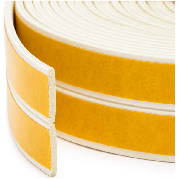 Afbeelding van Tochtstrip voor Deuren en Ramen – 6 Meter – Zelfklevend – 'I' Profiel – Wit – Brede Tochtband –