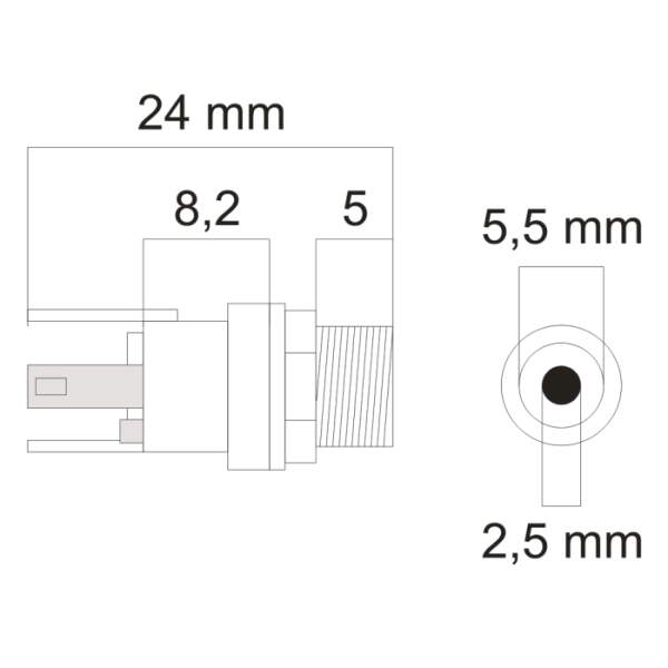 Afbeelding van DC-aansluiting 5 Stuks [05158] - 02 05158 draw