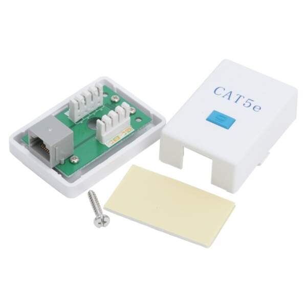 Afbeelding van Wandcontactdoos - 8P8C UTP Cat.5 1 Stuks [05384] - 02 05384 web