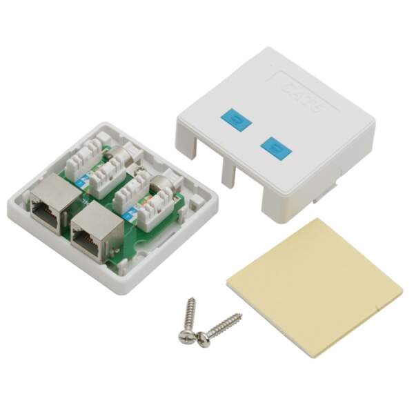 Afbeelding van Dubbele wandcontactdoos - 8P8C FTP Cat.5 1 Stuks [05397] - 02 05397 web
