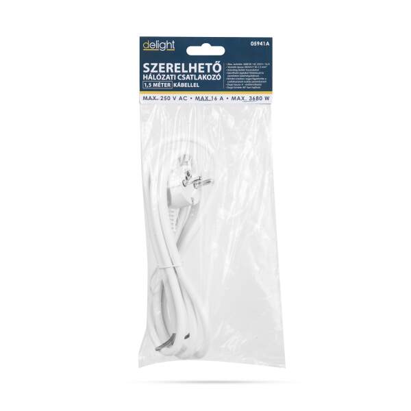 Afbeelding van Zelfmontage stekker – met 1,5 m kabel – 3 x 1,5 mm² – wit 1 Stuks [05941A] - 02 05941A web