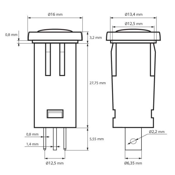 Afbeelding van Indicatielampje 10 Stuks [07921ZO] - 02 07921 draw 24