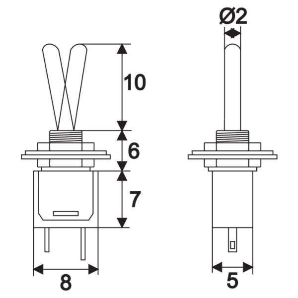 Afbeelding van Tuimelschakelaar 5 Stuks [09004] - 02 09004 draw 5
