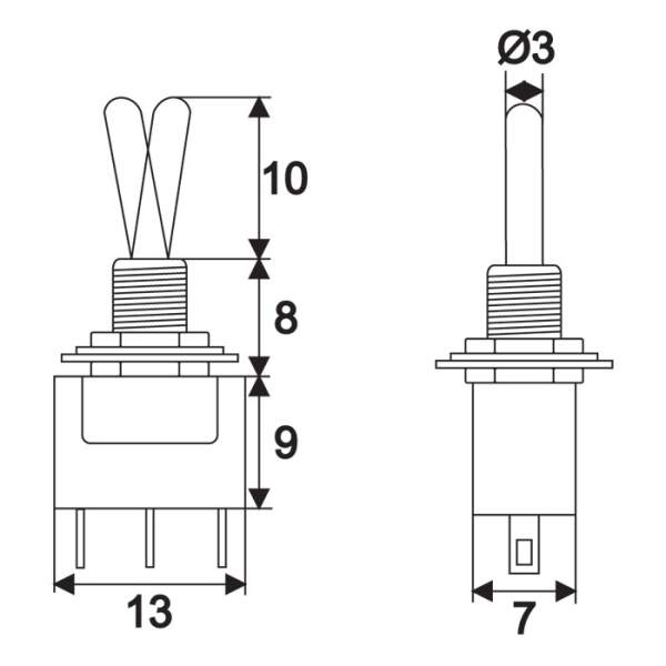 Afbeelding van Tuimelschakelaar 5 Stuks [09010] - 02 09010 draw 5