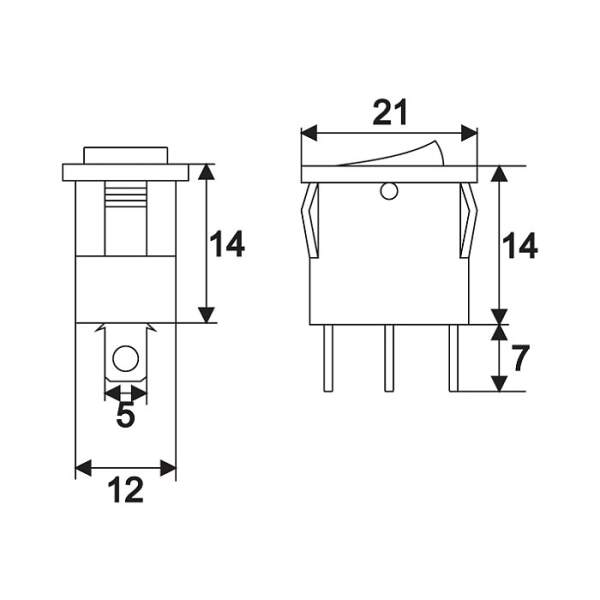 Afbeelding van Tuimelschakelaar 5 Stuks [09027PI] - 02 09027PI draw 7