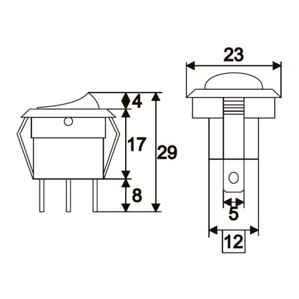 Afbeelding van Tuimelschakelaar 5 Stuks [09042ZO] - 02 09042ZO draw 6