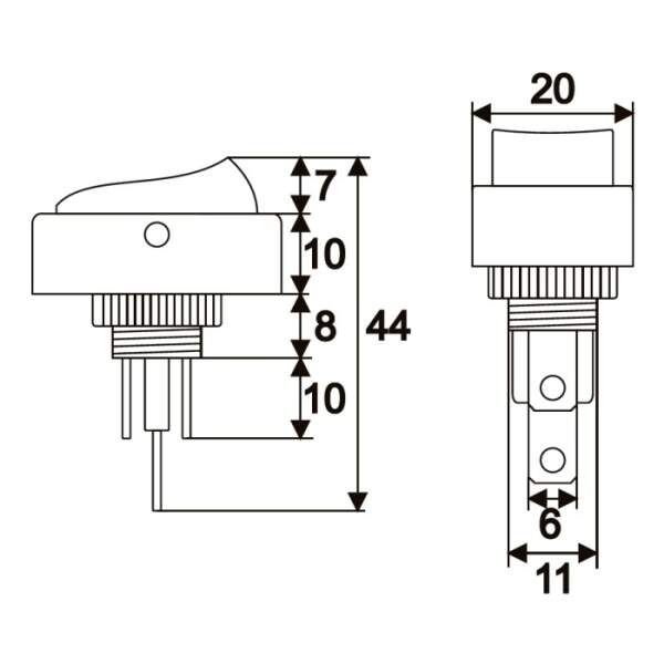 Afbeelding van Tuimelschakelaar 5 Stuks [09047SA] - 02 09047SA draw 5