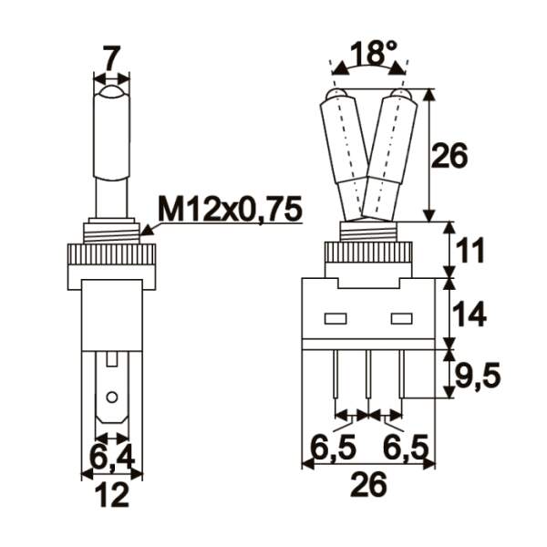 Afbeelding van Tuimelschakelaar 2 Stuks [09058SA] - 02 09058SA draw