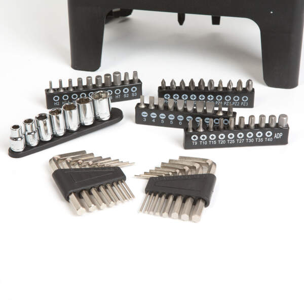 Afbeelding van Schroevendraaierset - 77-delig, inbussleutels, doppen, bits 1 Stuks [10695] - 02 10695 web