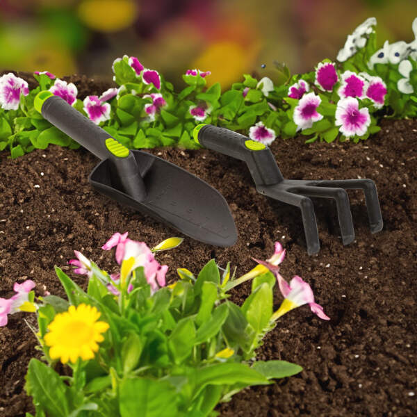 Afbeelding van Tuingereedschapset - spade, hark, schoffel - kunststof - 3-delig 1 Stuks [11292B] - 02 11292B web