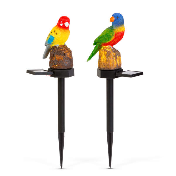 Afbeelding van Doorboorbare zonnedecoratie - papegaai - 1 warmwitte LED - 8 x 60 x 41 cm 1 Stuks [11426H] - 02 11426H web