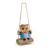 Afbeelding van Hangende zonnedecoratie - uil - 2 witte LED - 10 x 6 x 28 cm 1 Stuks [11428E] - 02 11428E web