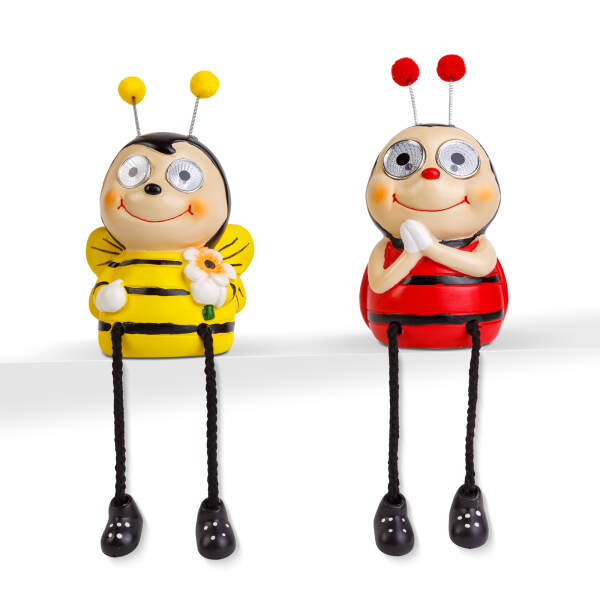 Afbeelding van Zonne-dierfiguren met poten - 2 soorten bijen - 2 witte LED's - 10 x 8,5 x 26 cm 1 Stuks [11428F] - 02