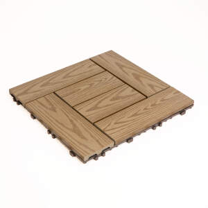 Afbeelding van WPC vloer - 6 latten - 30 x 30 cm - lichtbruin, houtmotief - 11 stuks / pak 1 Stuks [11545A] - 02 11545A web