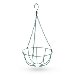 Afbeelding van Hangende metalen mand - voor het bevestigen van bloempotten - 25 cm - groen 1 Stuks [11566B] - 02 11566B web