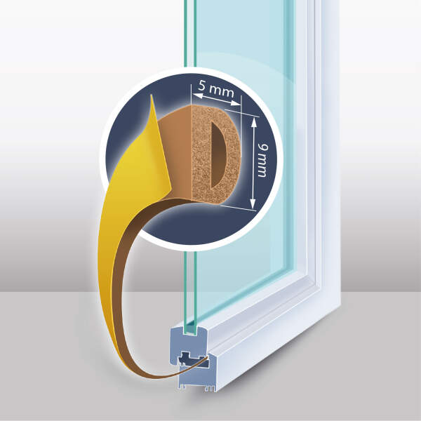 Afbeelding van Zelfklevende deur-/raamafdichting 1 Stuks [11599BR] - 02 11599BR web