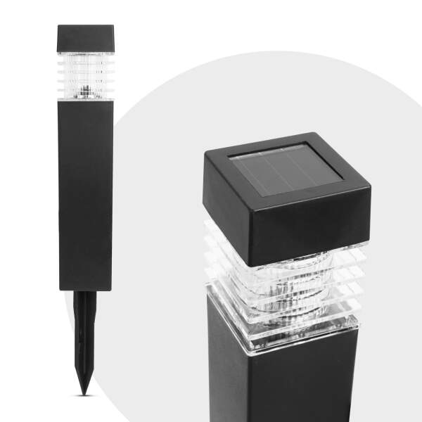 Afbeelding van Solarlamp - zwart, warm wit - 5,7 x 5,7 x 28 (+12) cm 1 Stuks [11715] - 02 11715 web
