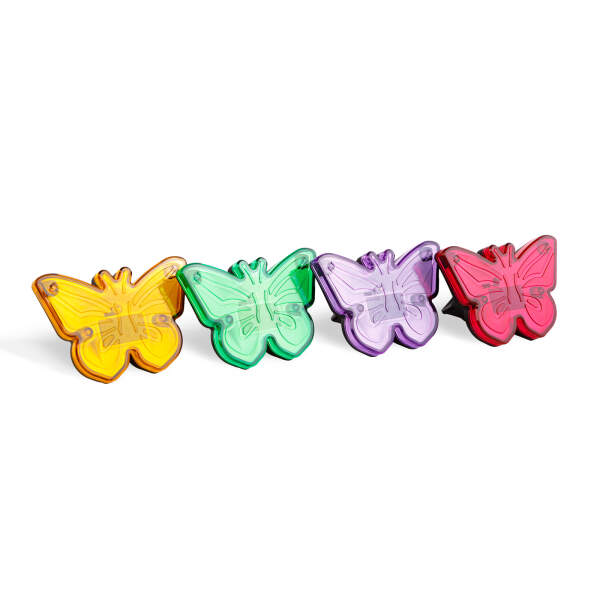 Afbeelding van LED-zonnelantaarn - vlinders - kleurrijk - zwart - kunststof - 9 x 9 x 8,5 cm 1 Stuks [11732B] - 02 11732B web