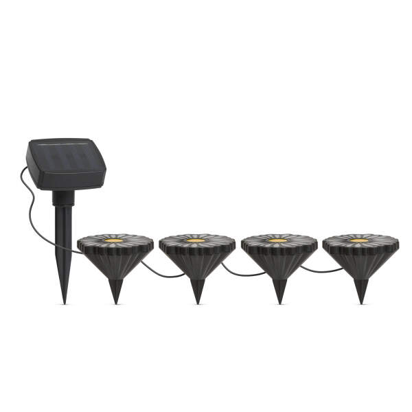 Afbeelding van LED-zonnelamp - bloemen - kleurrijk - zwart - kunststof - 360 cm 1 Stuks [11732] - 02 11732 web