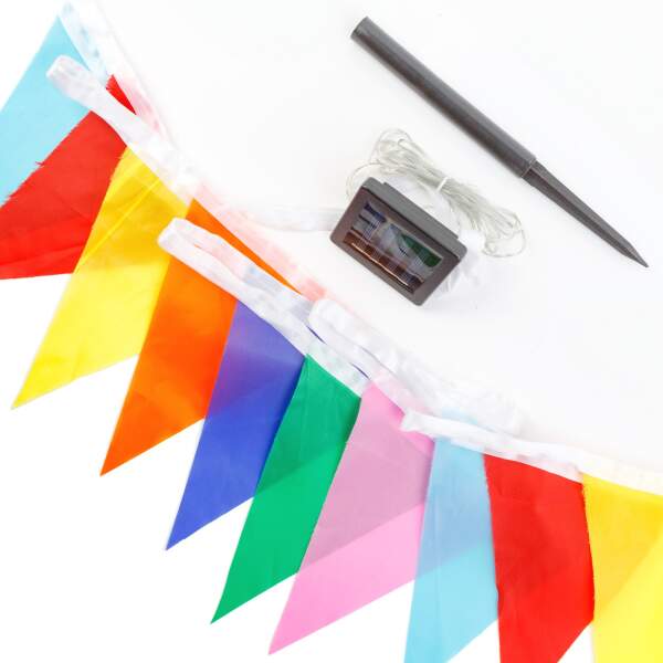 Afbeelding van Solar lichtsnoer – vlag – 4 m – 35 kleurrijke LED's 1 Stuks [11734] - 02 11734 web