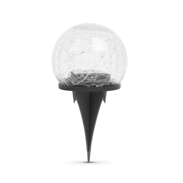 Afbeelding van Solar glazen bol - 10 cm - 10 warmwitte LED's 1 Stuks [11760A] - 02 11760A web