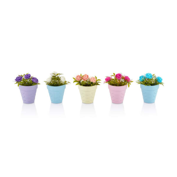 Afbeelding van Kunstplantdecoratie - in pot - 6 x 10 cm - 5 soorten 1 Stuks [11836] - 02 11836 web