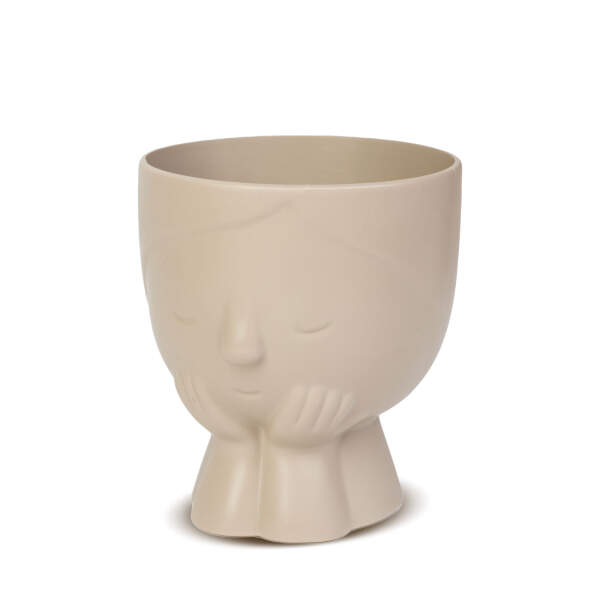 Afbeelding van Bloempotdecoratie - gezicht - 9 x 10 cm - 5 soorten 1 Stuks [11873] - 02 11873 web