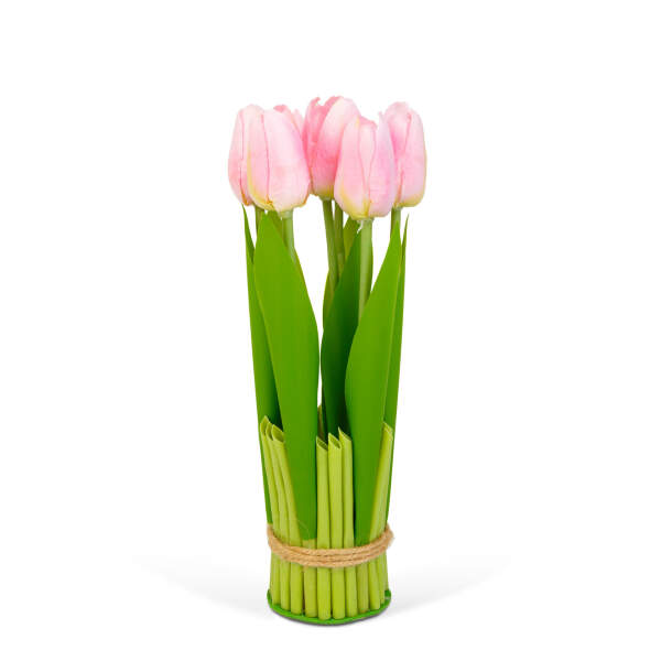 Afbeelding van Kunstplant decoratie - tulp - roze - 26 x 6,5 cm 1 Stuks [11897C] - 02 11897C web