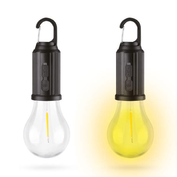 Afbeelding van Hangende solarlamp - gloeilampvorm - USB-C - 100 lumen - 400 mAh 1 Stuks [18585] - 02 18585 web