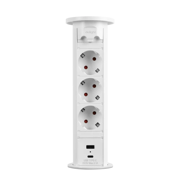 Afbeelding van Pop-up stopcontact - wit 1 Stuks [20451W] - 02 20451W web