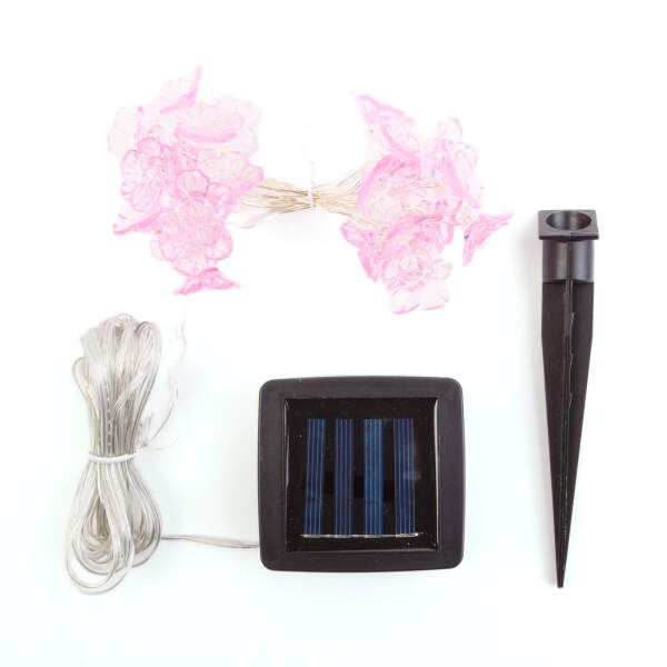 Afbeelding van Solar lichtsnoer - bloem - 2,4 m - 25 warmwitte LED's 1 Stuks [55218C] - 02 55218C web