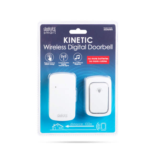 Afbeelding van Kinetic Batterij- en draadloze deurbel - Kinetic 1 Stuks [55345WH] - 02 55345WH web