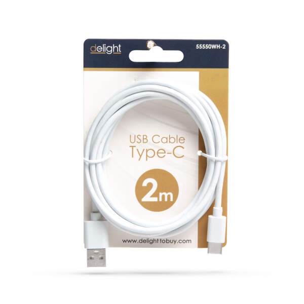 Afbeelding van USB Type-C - wit - 1m 1 Stuks [55550WH-2] - 02 55550WH 2 web