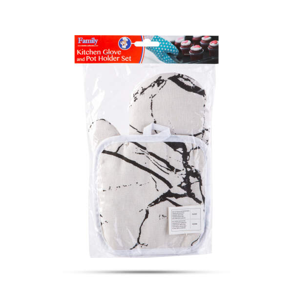 Afbeelding van Keukenhandschoen en pannenlap set - 25 cm 1 Stuks [56051E] - 02 56051E web