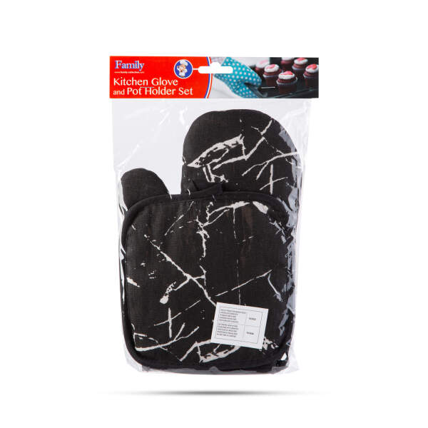 Afbeelding van Keukenhandschoen en pannenlap set - 25 cm 1 Stuks [56051F] - 02 56051F web