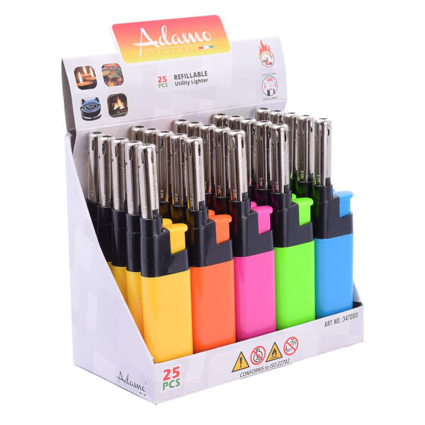 Afbeelding van Gasaansteker - navulbaar - 12 cm - 25 stuks / display 1 Stuks [56070H] - 02 56070H web