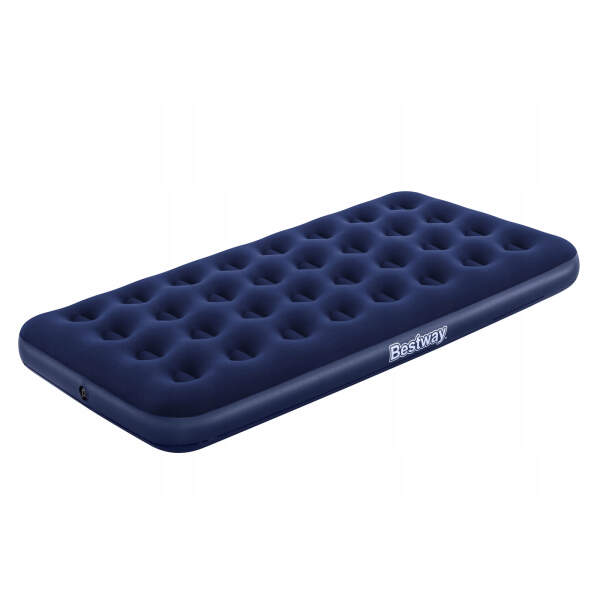 Afbeelding van Opblaasbaar matras - Eenpersoons, Velours - Blauw - 188 x 99 x 22 cm 1 Stuks [56433] - 02 56433 web