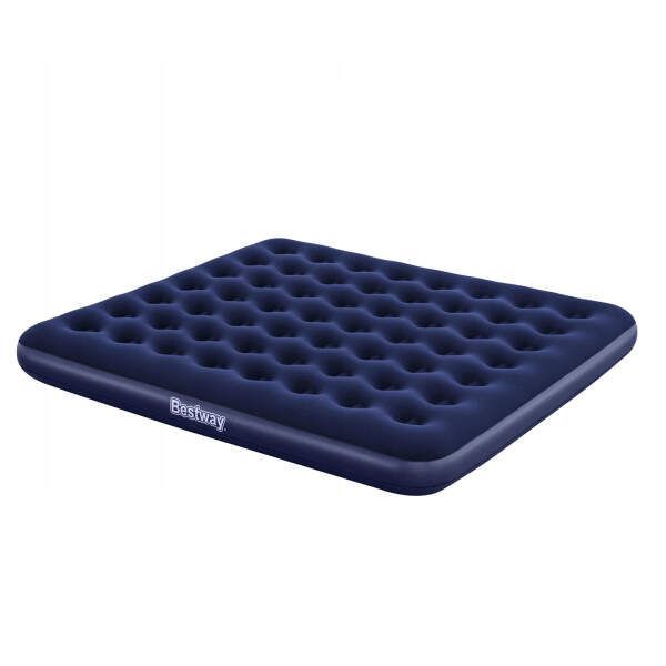 Afbeelding van Opblaasbaar matras - Tweepersoons, Velours - Blauw - 203 x 183 x 22 cm 1 Stuks [56436] - 02 56436 web 1