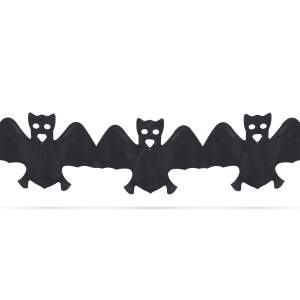 Afbeelding van Halloween papieren slinger - vleermuis - 3 m 1 Stuks [56509B] - 02 56509B web