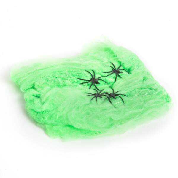 Afbeelding van Spinnenweb en spin - groen - 4-5 m² 1 Stuks [56510A] - 02 56510A web