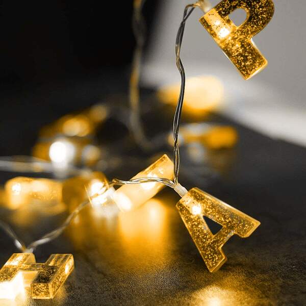 Afbeelding van Verjaardag LED-lichtsnoer - "Happy Birthday" - 13 LED's - 2 x AA - 2 m 1 Stuks [56529C] - 02