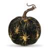 Afbeelding van Halloween pompoen decoratie - 11 cm - zwart met spin - schuim 1 Stuks [56541B] - 02 56541B web