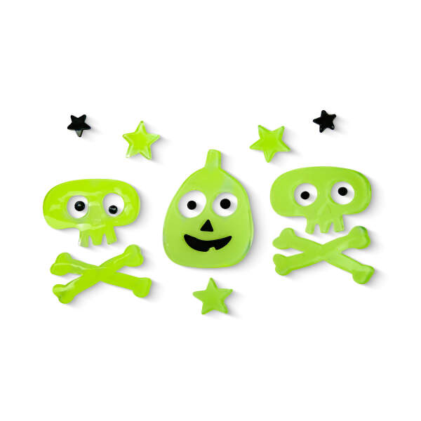Afbeelding van Halloween fosforescerende raamdecoratie - schedel - 29 x 16 cm 1 Stuks [56543C] - 02 56543C web